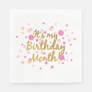 Serviette En Papier C'est mon anniversaire Mois Napkin