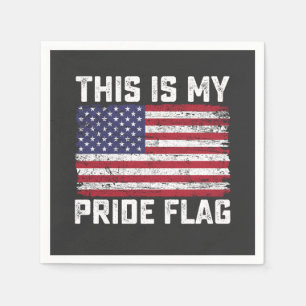 Serviette En Papier C'Est Mon Drapeau De Fierté USA