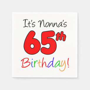 Serviette En Papier C'est Nonna's 65th Birthday Fun Napkins