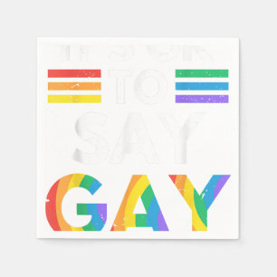 Serviette En Papier C'Est Ok De Dire Gay Florida Trans Restez Fier LGB