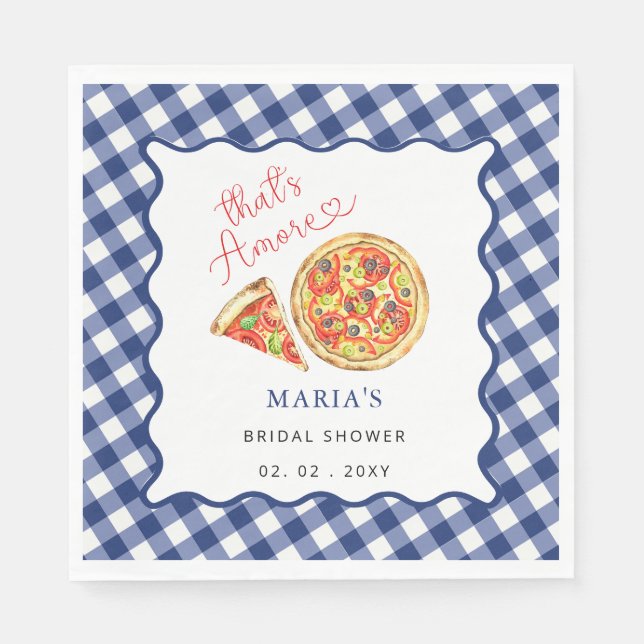 Serviette En Papier C'est plus italienne Pizza Party Fête des mariées (Devant)