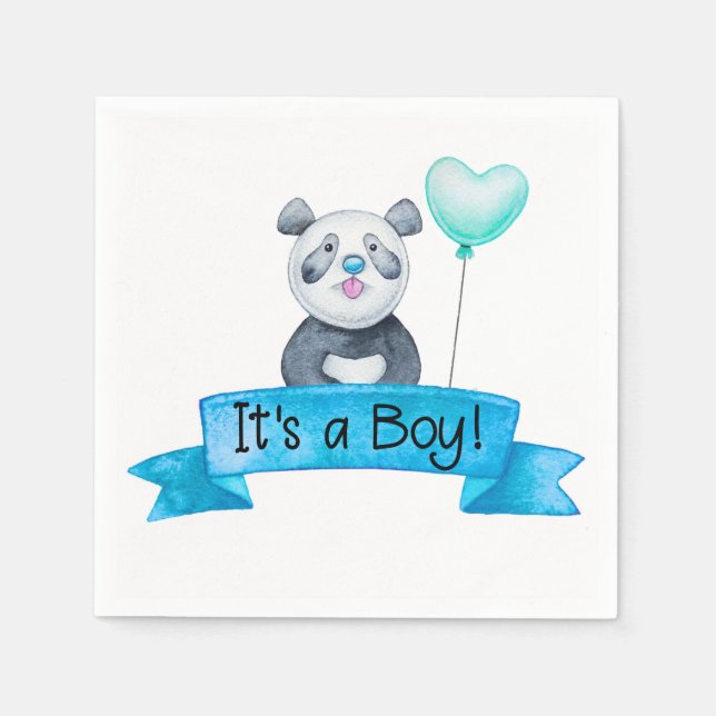 Serviette En Papier C'est un Baby shower de garçon (Devant)