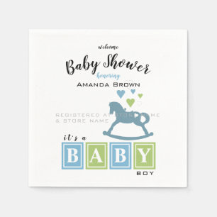 Serviette En Papier C'est un Baby shower de garçon