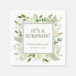 Serviette En Papier C'est un Baby shower d'hydrangées blanches surpren