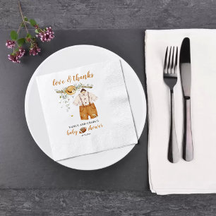 Serviette En Papier C'est un Boy Boho Football Baby shower d'aquarelle