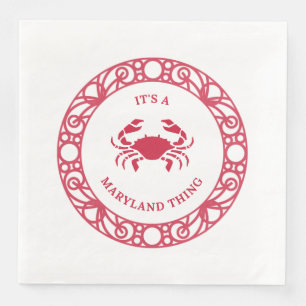 SERVIETTE EN PAPIER C'EST UNE CHOSE DE MARYLAND (CRABS)