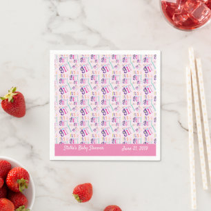 Serviette En Papier C'est une fille Baby shower Cocktail Napkin