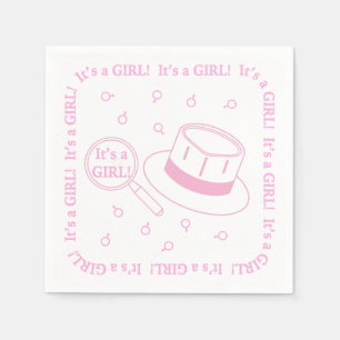Serviette En Papier C'est une fille ! faire-part