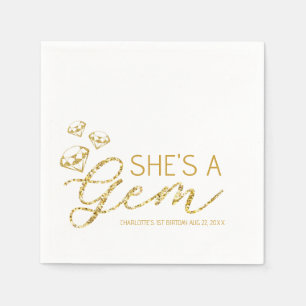 Serviette En Papier C'est une Gem Anniversaire Napkins