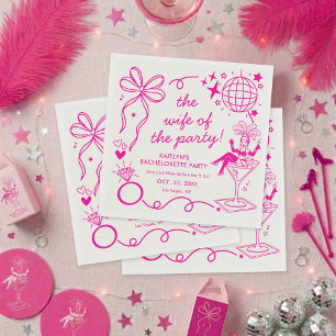 Serviette En Papier Cette épouse est une fête de Bachelorette de showg