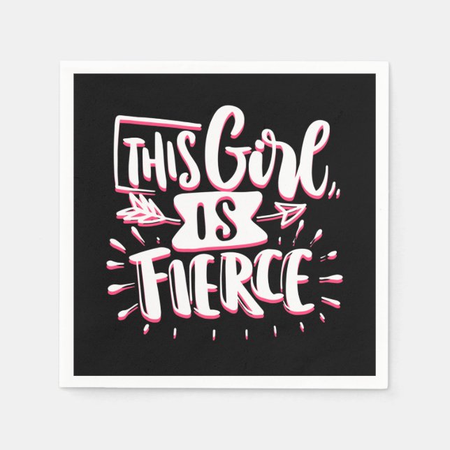 Serviette En Papier Cette Fille Est L'Autonomisation De Fille Fierce (Devant)
