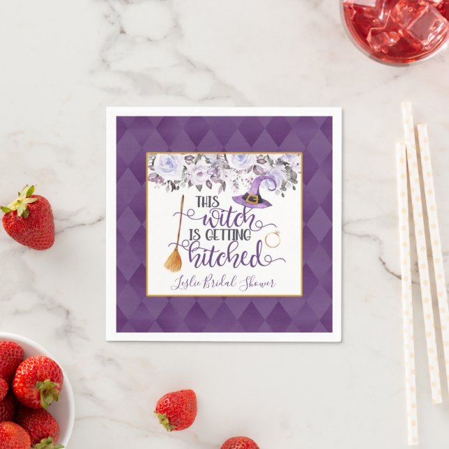 Serviette En Papier Cette sorcière se marie Serviette - Personnalisé (En situation)