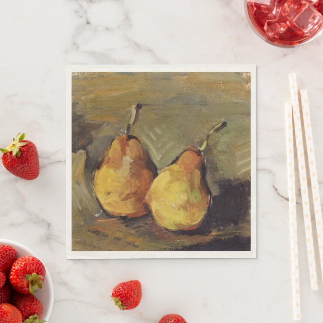 Serviette En Papier Cezanne - Deux poires (En situation)