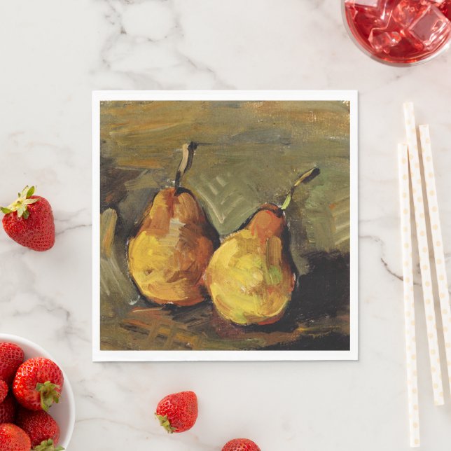 Serviette En Papier Cezanne - Deux poires (En situation)