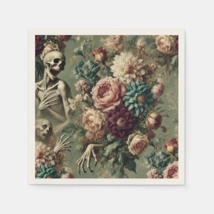 Serviette En Papier Chagrin posthume – Conception florale gothique