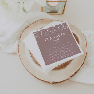 Serviette En Papier Chaîne Lumières Rose Blush Trivia Fun Fun Fun Fun 
