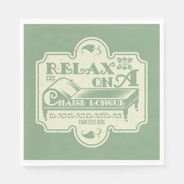 Serviette En Papier Chaise Longue (Devant)