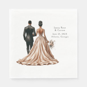 Serviette En Papier Chambre de mariée classique personnalisée