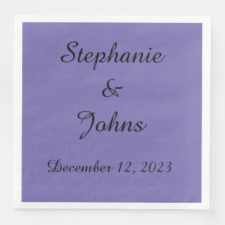 Serviette En Papier Chambre de mariées Mariage Violet Périwinkle Perso