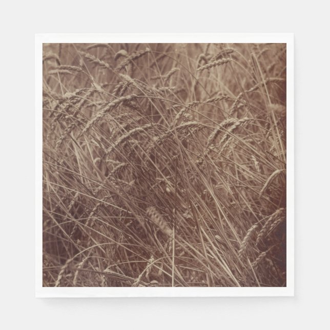 Serviette En Papier Champ de blé (par Eugène Atget) (Devant)