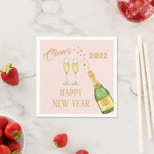 Serviette En Papier Champagne Bonne Nouvel An Napkins