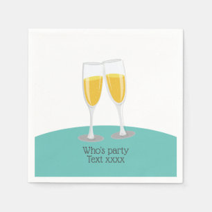 Serviette En Papier Champagne Brunch et Bubbly applaudissent l'anniver