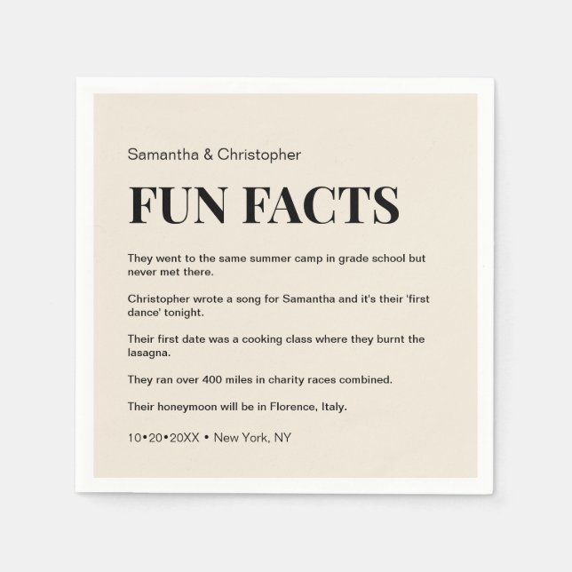 Serviette En Papier Champagne Mariage Personnalisable Fun list (Devant)