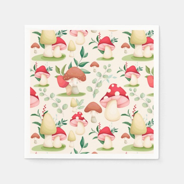 Serviette En Papier Champignon (Devant)