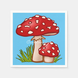 Serviette En Papier Champignons Amanita Rouge Thunder_Cove