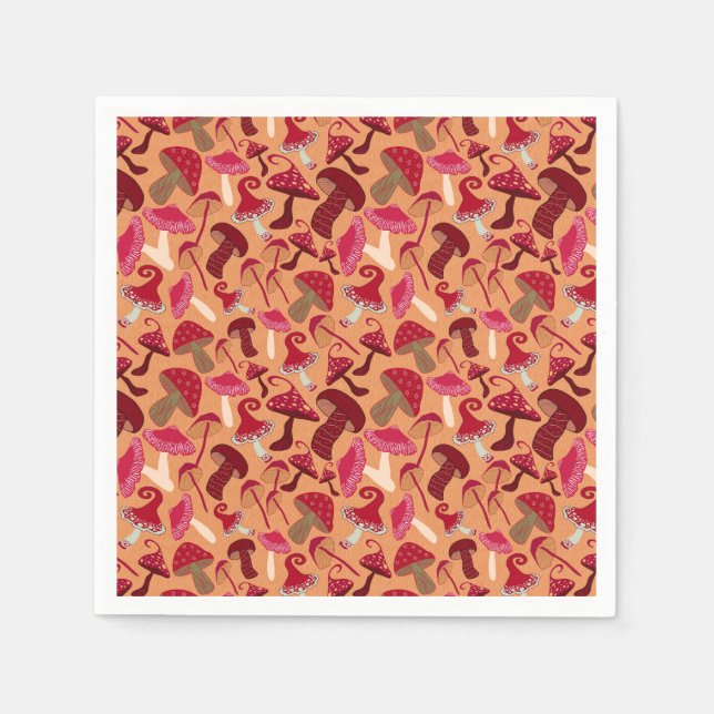 Serviette En Papier Champignons mignons (Devant)