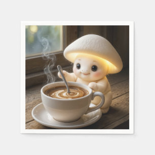 Serviette En Papier Champignons Munchkin Stirring Café du matin