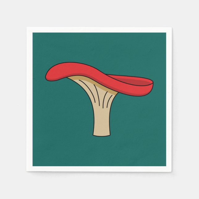 Serviette En Papier Champignons rouges caricaturés (Devant)