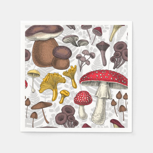 Serviette En Papier Champignons sauvages (Devant)