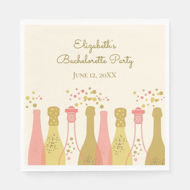 Serviette En Papier Championnat de Champagne Rétro 1960 Bachelorette (Devant)