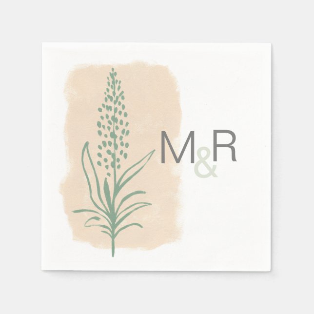 Serviette En Papier Champs de rêve | Papier personnalisé Napkin (Devant)