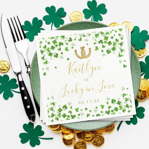 Serviette En Papier Chanceux en amour Mariage Saint-Patrick