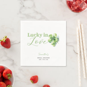 Serviette En Papier Chanceux en amour St Patrick's Bridal Shower 