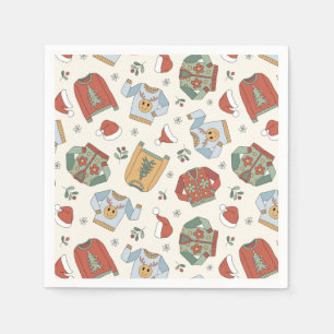 Serviette En Papier Chandails de Noël et Motif Casquette