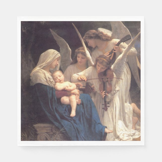 Serviette En Papier Chanson des Anges (Art Vintage) (Devant)