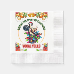 Serviette En Papier Chanteur vocaliste Microphone musicien Casquette d