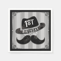 Chapeau de lunettes de moustache de hipster 1er an