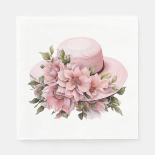 Serviette En Papier Chapeau floral