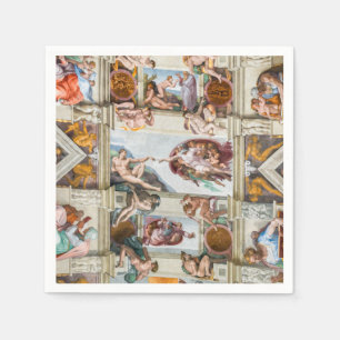 Serviette En Papier Chapelle Sixtine Michel-Ange - Vatican, Rome, Ital