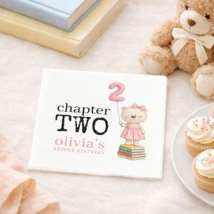Serviette En Papier Chapitre deux Livres d'ours en peluche Fille 2e an