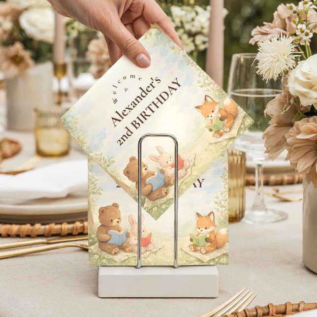 Serviette En Papier Chapter Two Little Reader Birthday (Créateur téléchargé)