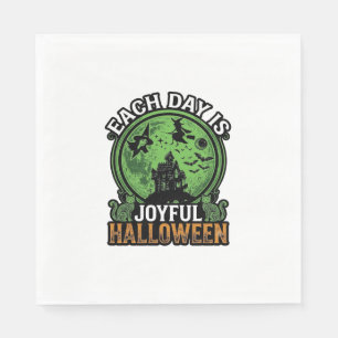 Serviette En Papier Chaque jour Maison Hantée Halloween Joyeuse Sorciè