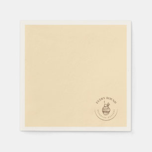 Serviette En Papier Chaque tour mérite un dessert Marron et crème