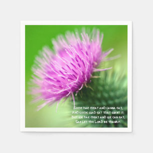 Serviette En Papier Chardon et Selkirk Grace Cocktail serviettes en pa