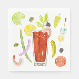 Serviette En Papier Chargé Bloody Mary Papier Napkins