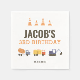 Serviette En Papier Chariot de construction Chariot Anniversaire